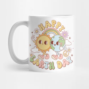 Happy Earth Day Retro Earth Day 2024 Environment Mug